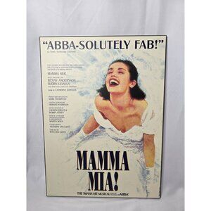 Vintage Mamma Mia THE SMASH HIT MUSICAL Poster Wooden Plaque - Wall Decor